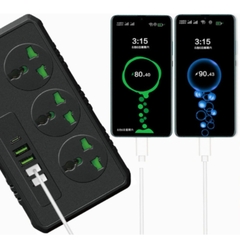 Zapatilla Alargue Adaptador Electrico Moderna 8 En 1 Usb - tienda online
