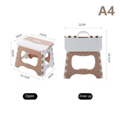 Banquito Plegable Reforzado Marrón y Blanco - tienda online