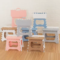 Banquito Plegable Reforzado Gris y Blanco - tienda online