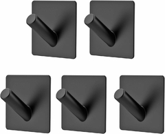 X4 Gancho Angulo Autoadhesivo Negro - tienda online
