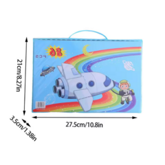 Estuche Valija Lápices y Marcadores 86 Piezas Celeste - iLion Store