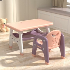 Combo Silla Y Mesa Infantil Colores Rosa