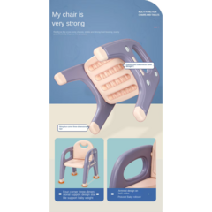 Combo Silla Y Mesa Infantil Colores Celeste
