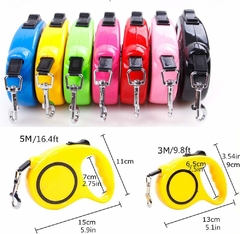 Correa Extensible Retractil 5mt 25kg Perros Collar Arnes