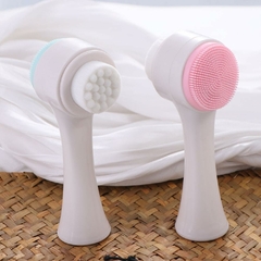 Cepillo Limpieza Facial Exfoliante Doble Cara Manual Masaje - comprar online