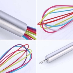 Batidor de Silicona 30cm Mango Acero Inox