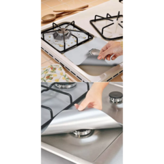 Protector de Cocina Teflon Antiadherente 2 Hornallas Plateado - iLion Store