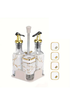 Set Condimentero 5 Piezas Dorado - comprar online
