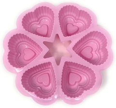 Molde Silicona Reposteria Artesania 6 Corazones Muffins en internet