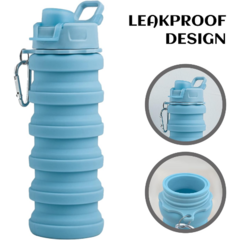 Botella Plegable 500ml Tapa Plastica - comprar online