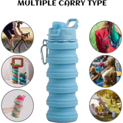 Botella Plegable 500ml Tapa Plastica en internet