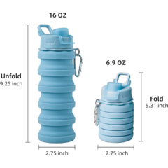 Botella Plegable 500ml Tapa Plastica - tienda online