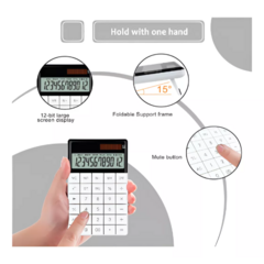 Calculadora 12 Digitos Solar Celeste - comprar online