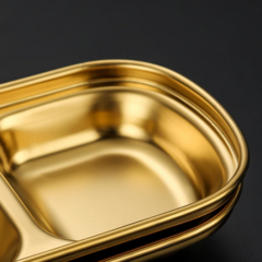 Recipiente Doble de Aderezos Dorado - comprar online