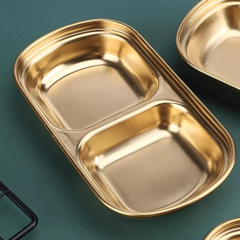 Recipiente Doble de Aderezos Dorado - iLion Store