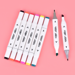 Marcador Punta Doble Caja X24u Diseño Dibujo Permanentes - iLion Store