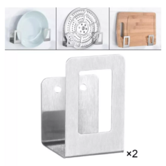 X2 Gancho Metalico Autoadhesivo - tienda online