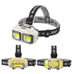 Linterna Minero Recargable 2 COB + 4 Leds - iLion Store