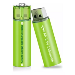 Pilas Recargables Aa Usb 1500mha Con Estuche X 2 Unidades - comprar online