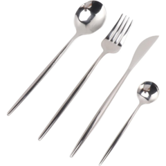 Juego de Cubiertos Acero Inoxidable Plata - iLion Store
