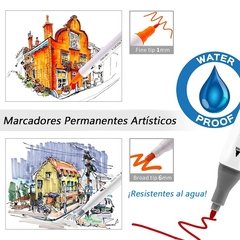 Marcador Punta Doble Caja X24u Diseño Dibujo Permanentes - iLion Store