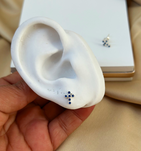 Mini Brinco Cruz Prata