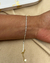 Pulseira 2mm Cristal Dourado