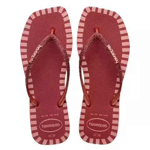 HAVAIANAS SQUARE GLITTER CONTOUR AMARANTO - comprar online