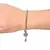 Pulsera acero San Benito abad (platino)