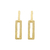 Brinco Retângular dourado - comprar online