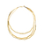 Colar curto 3 fios dourado