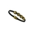Pulseira couro marrom pastilhas douradas