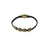 Pulseira couro marrom pastilhas douradas - comprar online