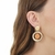 Brinco toscana círculo laranja e dourado - comprar online
