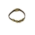 Pulseira couro marrom pastilhas douradas - loja online