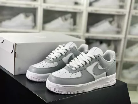 Nike Air Force 1 Branco/Cinza - comprar online
