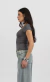 Blusa decote V Chumbo - loja online