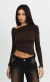 Blusa Ombro Assimétrica Café - comprar online