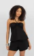 Top Bandeau Linho Preto - Martina Atacado