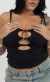 Blusa Recortes Preta - comprar online