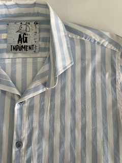Camisa de poplin raya gruesa