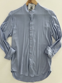 Camisa de lino cuello mao lisa - comprar online