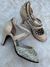 ZAPATO CUERO BEIGE Y LAME