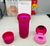 Garrafa Sport rosa com recipiente Tupperware importada na internet