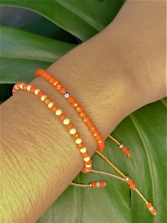 Par Pulseiras Shambala Laranja