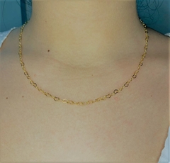 Gargantilha Elos Coração 40cm Banhada a Ouro 18k - comprar online
