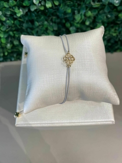 Pulseira Nylon e Pingente Flor