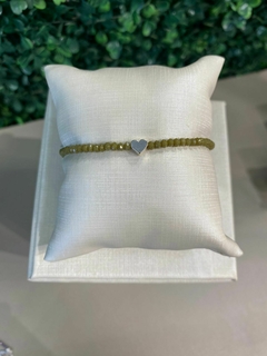 Pulseira Zircônia e Pingente Coração