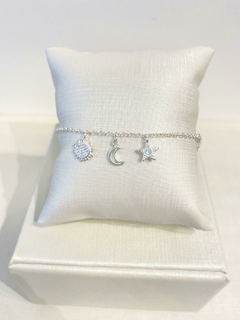 Pulseira Sol, Lua e Estrela Prata 925 - comprar online