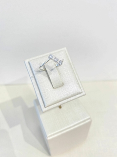 Anel Zircônias Fino Prata 925 - Malivi Store